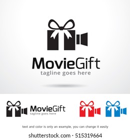 Movie Gift Logo Template Design Vector