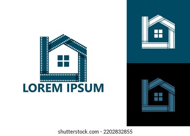 Movie house logo template design vector