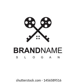 Movie House Production Logo Design Vector