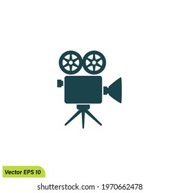 Movie Icon Camcorder Symbol  Vector Illustration Simple Design Element