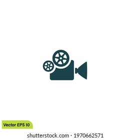 Movie Icon Camcorder Symbol  Vector Illustration Simple Design Element