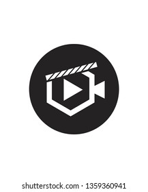 movie icon, camera icon, cinema icon, vector