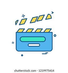 Movie icon design vector