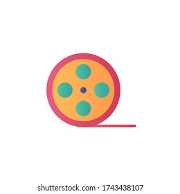 movie icon flat design vector color design. isolated on white background