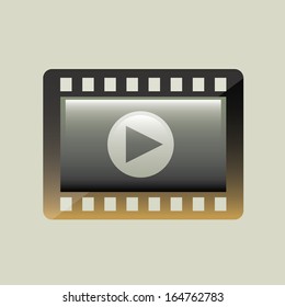  movie icon over gray  background vector illustration 