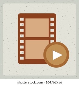  movie icon over pattern background vector illustration 
