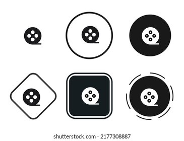 conjunto de iconos de película. Vector de icono de conjunto de sitios web. para ordenador y móvil