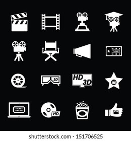 Movie Icon set - White