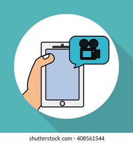 Movie  icon and technology, vector design