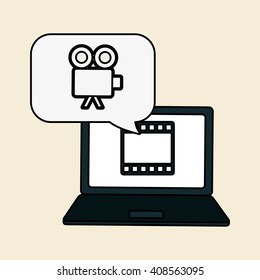 Movie  icon and technology, vector design