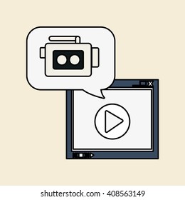 Movie  icon and technology, vector design