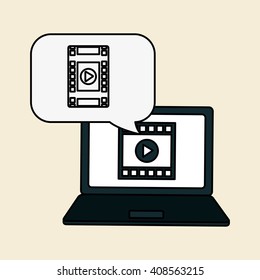 Movie  icon and technology, vector design