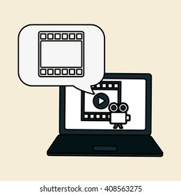 Movie  icon and technology, vector design