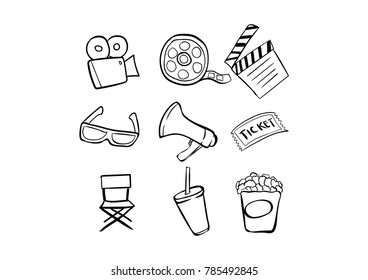 movie icon vector 