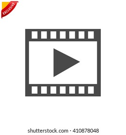 movie icon, vector cinema icon, isolated film icon