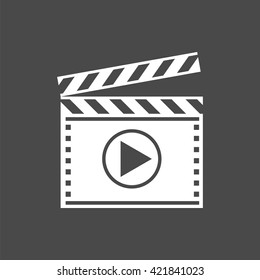 movie icon, vector cinema icon, isolated film icon