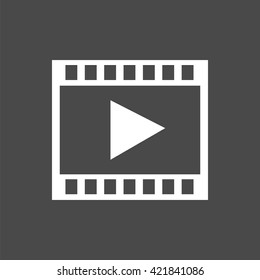 movie icon, vector cinema icon, isolated film icon