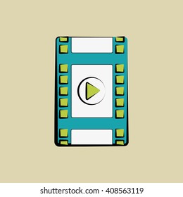Movie  icon, vector design