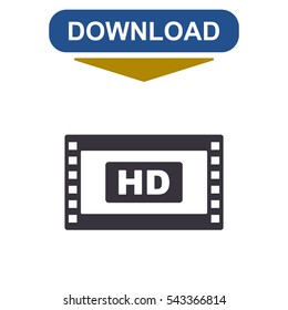 Movie Icon Vector flat design style