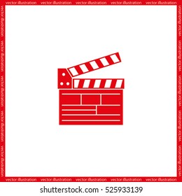 Movie icon vector illustration eps10. Isolated badge for website or app - stock infographics