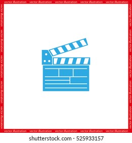 Movie icon vector illustration eps10. Isolated badge for website or app - stock infographics