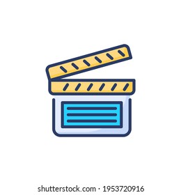 Icono de película en vector. Logotipo