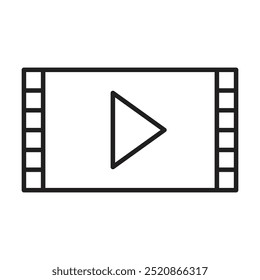 ícone do filme vetor no fundo branco
