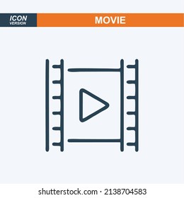 Movie Icon Vector Sign Symbol