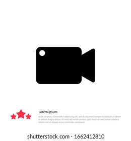 movie icon, vector video sign