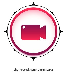 movie icon, vector video sign