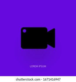 movie icon, vector video sign