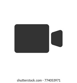 movie icon, vector video sign, isolated cinema symbol.