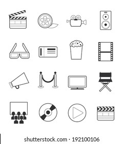 movie icons set