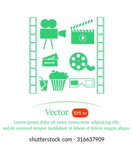 Movie icons set. 