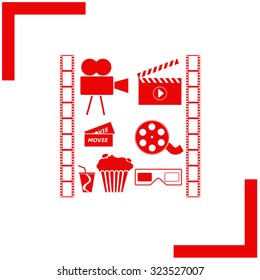 Movie icons set. 