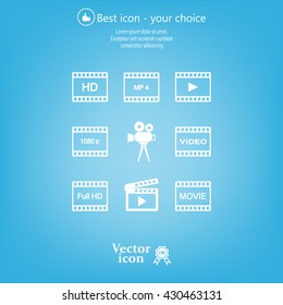 Movie icons set.