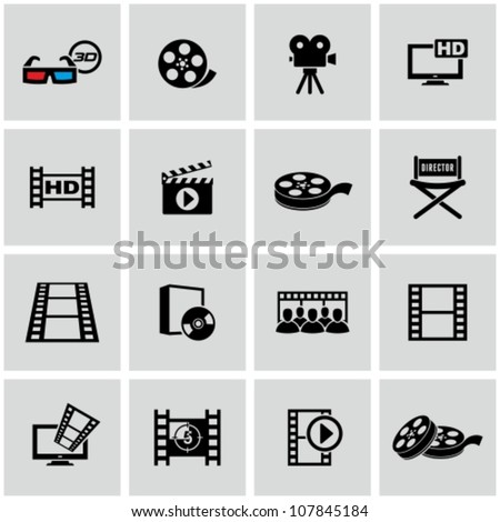 Movie icons set.