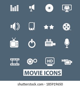 conjunto de iconos de película. vector