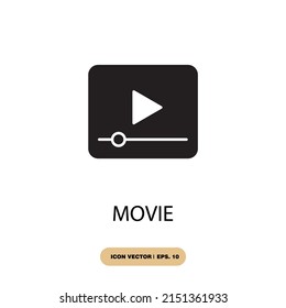 movie icons  symbol vector elements for infographic web