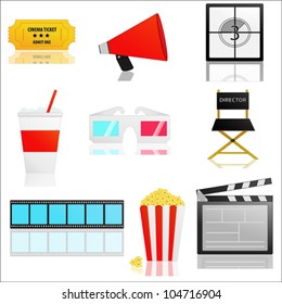 Movie icons vector