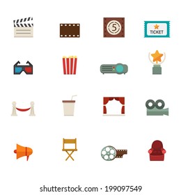 Movie icons vector eps10