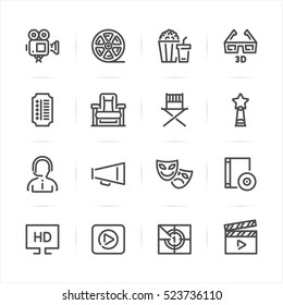 Movie icons with White Background 