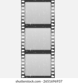 Pantalla de introducción de película. Temporizador de cuenta atrás clásico con borde de tira de película, marco de cámara y números. Video Diseño de cine antiguo con proyector vintage, carrete y líder en blanco para fondo o animación retro.


