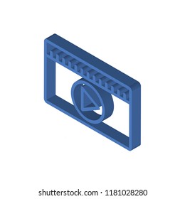Movie isometric left top view 3D icon