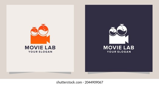 vector de diseño de logotipo de laboratorio de películas