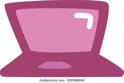Movie laptop, illustration, vector, on a white background.
