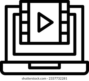 Movie Line Icon - Single Icon, Vector