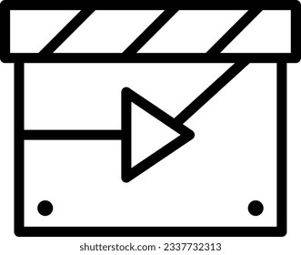 Icono de línea de película - Icono único, vector