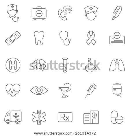 Movie line icons set.Vector