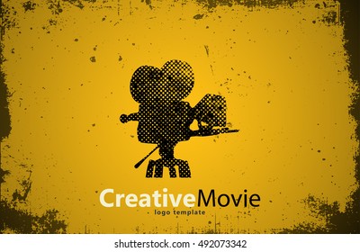 movie logo. Creative movie design. Camera logo. Studio logo